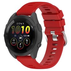Per Garmin Forerunner 265 22 mm cinturino in silicone tinta unita (rosso)
