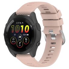 Per Garmin Forerunner 265 22 mm cinturino in silicone tinta unita (rosa)