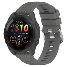 Per Garmin Forerunner 265 22 mm cinturino in silicone tinta unita (grigio scuro)