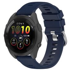 Per Garmin Forerunner 265S cinturino in silicone tinta unita da 18 mm (blu notte)