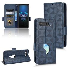 Per Asus ROG Phone 5 Custodia in pelle a triangolo simmetrico (blu)