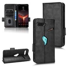 Per Asus ROG Phone II Custodia in pelle a triangolo simmetrico (nero)