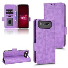 Per Asus ROG Phone 6 Custodia in pelle a triangolo simmetrico (viola)