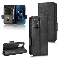 Per Asus Zenfone 8 ZS590KS Custodia in pelle a triangolo simmetrico (nero)