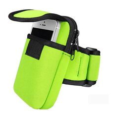 Borsa da braccio in neoprene S210 Borsa per cellulare per sport all'aria aperta Portamonete (verde)