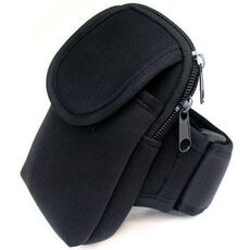 Borsa da braccio in neoprene S210 Borsa per cellulare per sport all'aria aperta Portamonete (nero)