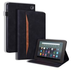 Per Amazon Kindle Fire 7 2022 Custodia per tablet in pelle antiurto orizzontale con funzione di riattivazione (nero)