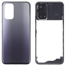 Per OPPO A93 5G Coperchio posteriore della batteria con telaio centrale (nero)