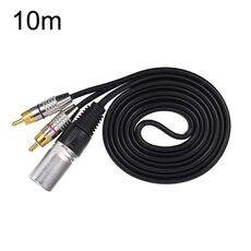 Cavo audio stereo da XLR maschio a 2RCA maschio, lunghezza:, lunghezza: 10 m