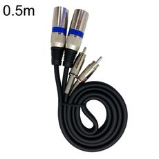 2RCA maschio 2XLR Caron maschio altoparlante cavo di bilanciamento audio, lunghezza: 0,5 m