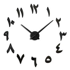 M030 India Orologio da appendere digitale Decorazione domestica Orologio in acrilico fai-da-te (nero)