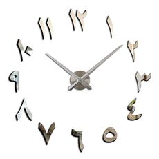 M030 India Orologio da appendere digitale Decorazione domestica Orologio in acrilico fai-da-te (argento)