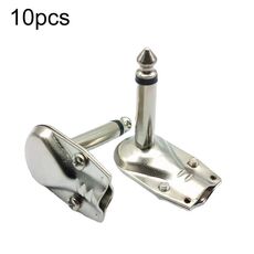 Connettore per amplificatore per microfono audio ad angolo retto da 10 pezzi da 6,35 mm, specificazione: Mono