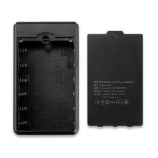 Q6 Custodia per caricabatterie per batteria 18650 rimovibile a 6 sezioni, stile: ordinario (nero)