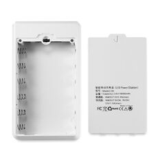 Q6 Custodia per caricabatterie per batteria 18650 rimovibile a 6 sezioni, stile: ordinario (bianco)