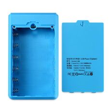 Q6 Custodia per caricabatterie per batteria 18650 rimovibile a 6 sezioni, stile: flash/ricarica rapida (blu)