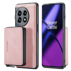 Per OnePuls 11 JEEHOOD Custodia in pelle per telefono orizzontale con cerniera magnetica (rosa)