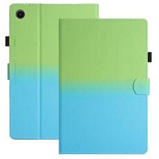 Custodia per tablet in pelle sfumata con cuciture per Samsung Galaxy Tab A 10.1 2019 T510 / T515 (verde blu)