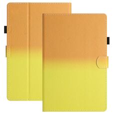 Custodia per tablet in pelle sfumata con cuciture universali da 10 pollici (giallo arancione)