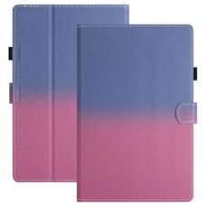 Custodia per tablet in pelle sfumata con cuciture universali da 10 pollici (rosa blu)