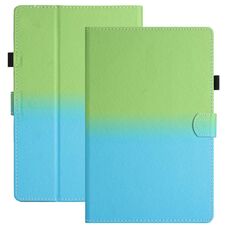 Custodia per tablet in pelle sfumata con cuciture universali da 10 pollici (verde blu)