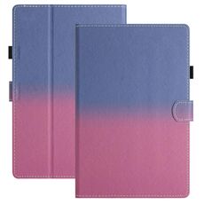 Per custodia per tablet in pelle sfumata con cuciture universali da 7 pollici (rosa blu)