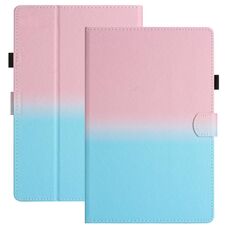 Custodia per tablet in pelle sfumata con cuciture universali da 7 pollici (rosa blu)