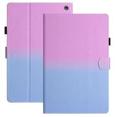 Per Amazon Kindle Fire HD10 / HD10 Plus 2021 Custodia per tablet in pelle sfumata con cuciture (viola blu)