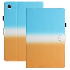 Custodia per tablet in pelle sfumata con cuciture per Samsung Galaxy Tab S6 Lite SM-P610 (blu arancione)