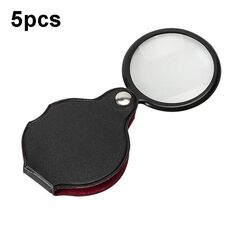 Lente d'ingrandimento pieghevole in pelle mini 5 pezzi 50 mm 8X