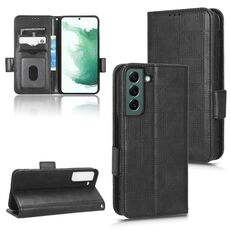 Per Samsung Galaxy S22 + 5G Custodia in pelle a triangolo simmetrico (nero)