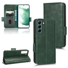 Per Samsung Galaxy S22 + 5G Custodia in pelle a triangolo simmetrico (verde)
