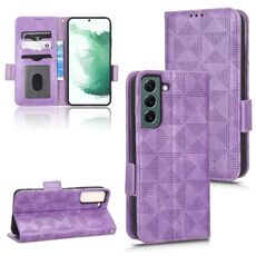 Per Samsung Galaxy S22 + 5G Custodia in pelle a triangolo simmetrico (viola)