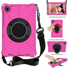 Custodia protettiva in silicone per tablet Lenovo Tab K10 Spider King (rosa rossa)