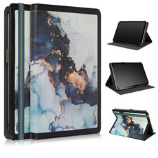 Per custodia per tablet in pelle con cuciture in marmo da 10 pollici (nero)