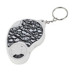 6901A Lente d'ingrandimento pieghevole a doppia lente 8X 20X con lampada a LED e portachiavi (argento)