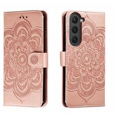 Per Samsung Galaxy S23 5G Sun Mandala Embossing Pattern Custodia in pelle per telefono (oro rosa)