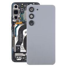 Per Samsung Galaxy S23 SM-S911B Coperchio posteriore batteria in vetro OEM con copriobiettivo fotocamera (grigio)