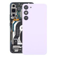 Per Samsung Galaxy S23+ SM-S916B Coperchio posteriore batteria in vetro OEM con copriobiettivo fotocamera (rosa)