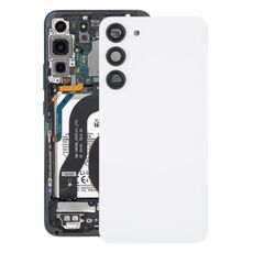 Per Samsung Galaxy S23+ SM-S916B Coperchio posteriore batteria in vetro OEM con copriobiettivo fotocamera (bianco)