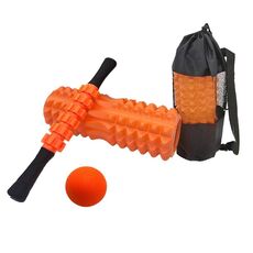 4 pz/set Crescent Hollow Foam Roller Set di colonne per yoga Set di massaggiatori per rilassamento muscolare fitness (45 cm arancione)
