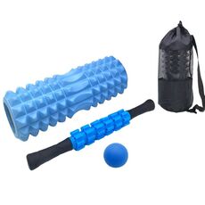 4 pz/set Crescent Hollow Foam Roller Set di colonne per yoga Set di massaggiatori per il rilassamento muscolare fitness (45 cm blu)