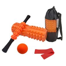 5 pz/set Crescent Hollow Foam Roller Set di colonne per yoga Set di massaggiatori per rilassamento muscolare fitness (33 cm arancione)