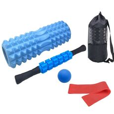 5 pz/set Crescent Hollow Foam Roller Set di colonne per yoga Set di massaggiatori per il rilassamento muscolare fitness (33 cm blu)