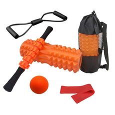 6 pz/set Crescent Hollow Foam Roller Set di colonne per yoga Set di massaggiatori per rilassamento muscolare fitness (45 cm arancione)
