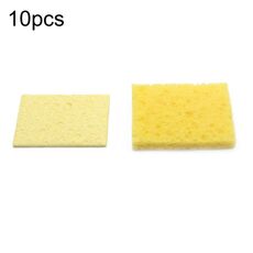 50 spugne resistenti alle alte temperature per la pulizia del saldatore in cotone e pasta di legno, specifiche: rettangolare ispessita 3,5 x 5 cm