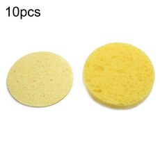 Spugna per pulizia in pasta di legno di cotone per la pulizia dello stagno del saldatore da 10 pezzi, specifiche: tondo addensato 5,1 cm