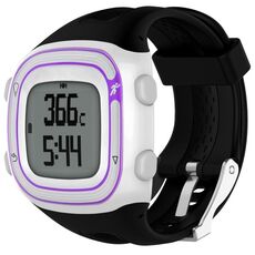 Per Garmin Forerunner 10/15 cinturino sportivo in silicone stile femminile (nero)