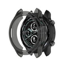 Per Ticwatch Pro 3 Ultra GPS TPU Colore Trasparente Guscio protettivo mezzo avvolto (Nero trasparente)