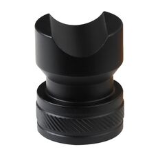 Portasigari portatile in metallo Fessura per fumo di grande diametro Fondo antiscivolo (nero)